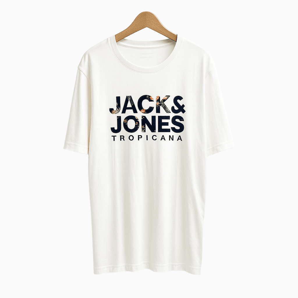 Jack & Jones t-shirt manica corta bambino tropicana bianca - Abbigliamento bambini firmato | CDifferent Outlet