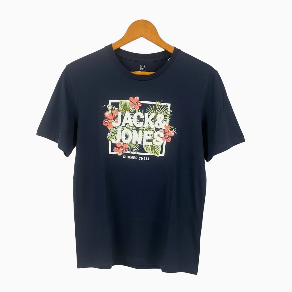 Jack & Jones t-shirt bambino manica corta blu floreale - Abbigliamento bambini firmato | CDifferent Outlet