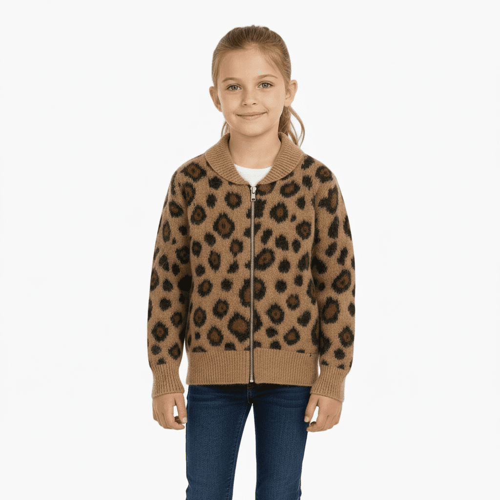 Kocca felpa maculata animalier bambina