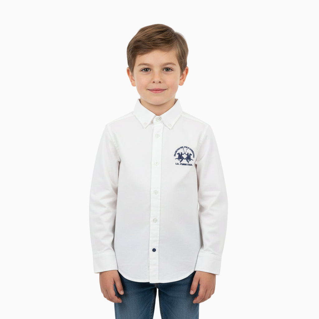 La Martina camicia bambini bianca - Abbigliamento bambini firmato | CDifferent Outlet