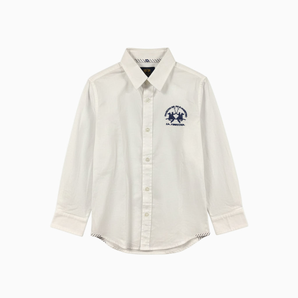 La Martina camicia bambini bianca