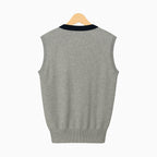 Mash gilet con bottoni e scollo a v bambino grigio