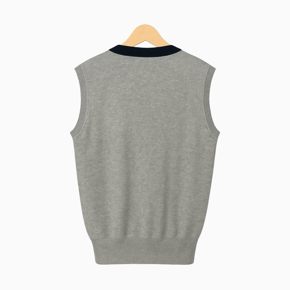 Mash gilet con bottoni e scollo a v bambino grigio