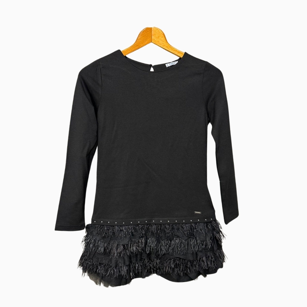 Mayoral abito con frange bambina nero