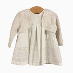 Mayoral abito neonata bianco con coprispalle