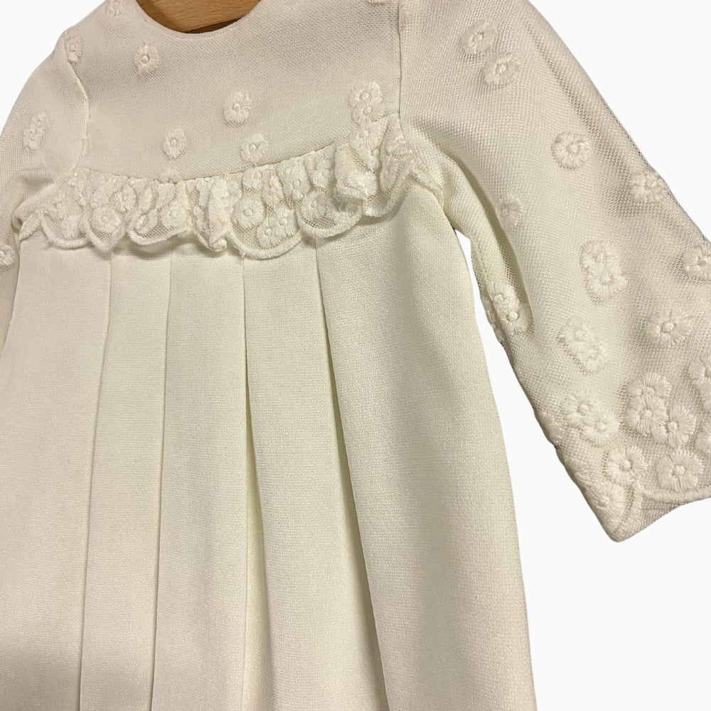 Mayoral abito neonata bianco con pizzo