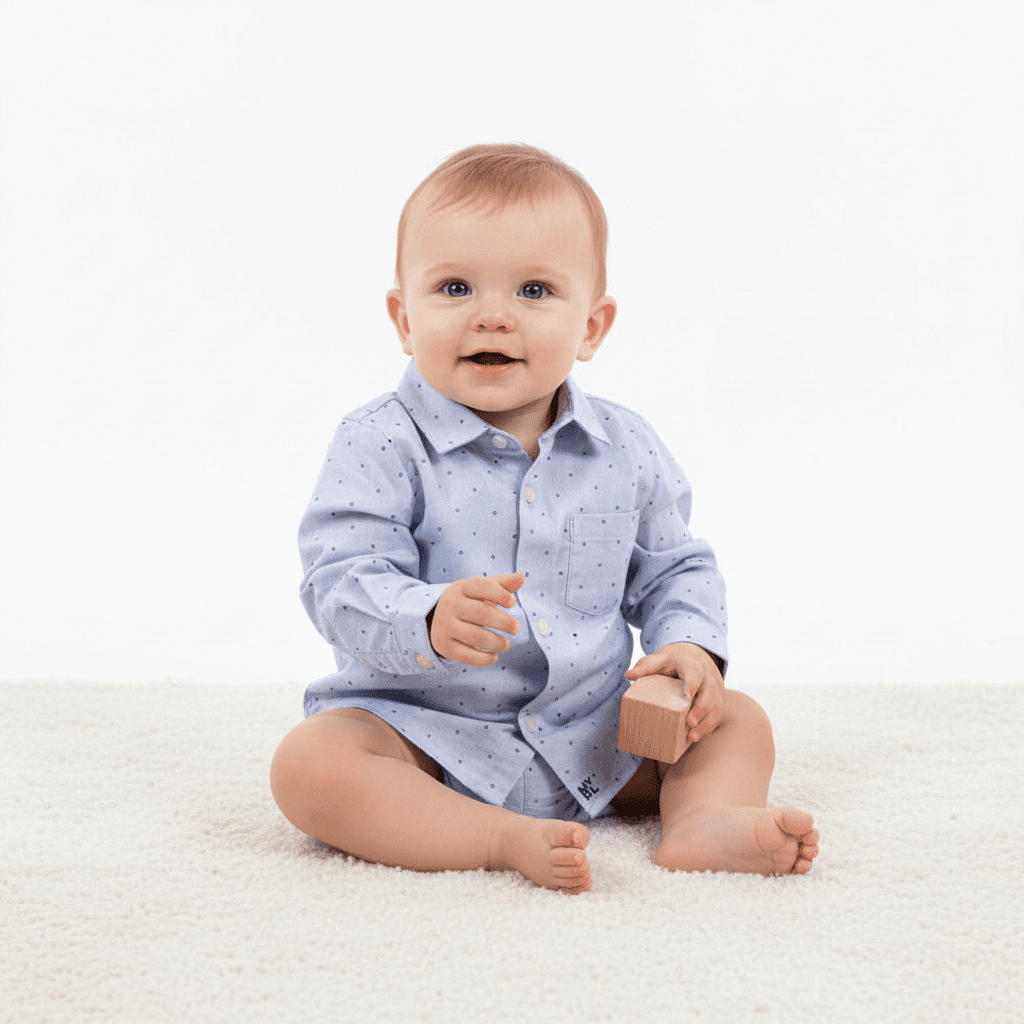 Mayoral camicia neonato azzurra fantasia - Abbigliamento bambini firmato | CDifferent Outlet