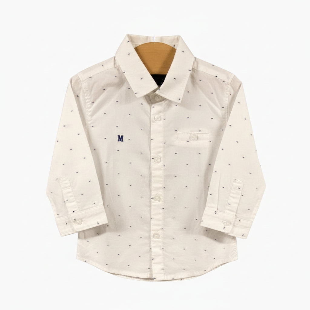 Mayoral camicia neonato bianca fantasia