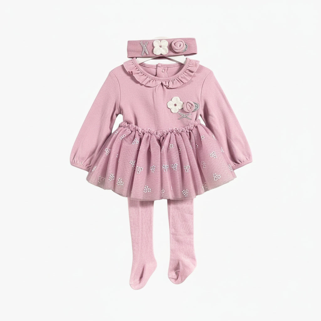 Mayoral completo body neonata rosa
