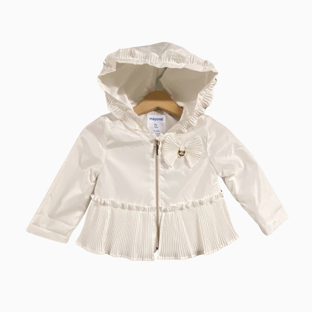 Mayoral giacca plissettata neonata panna