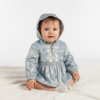 Mayoral giacca reversibile con cappuccio neonata azzurra