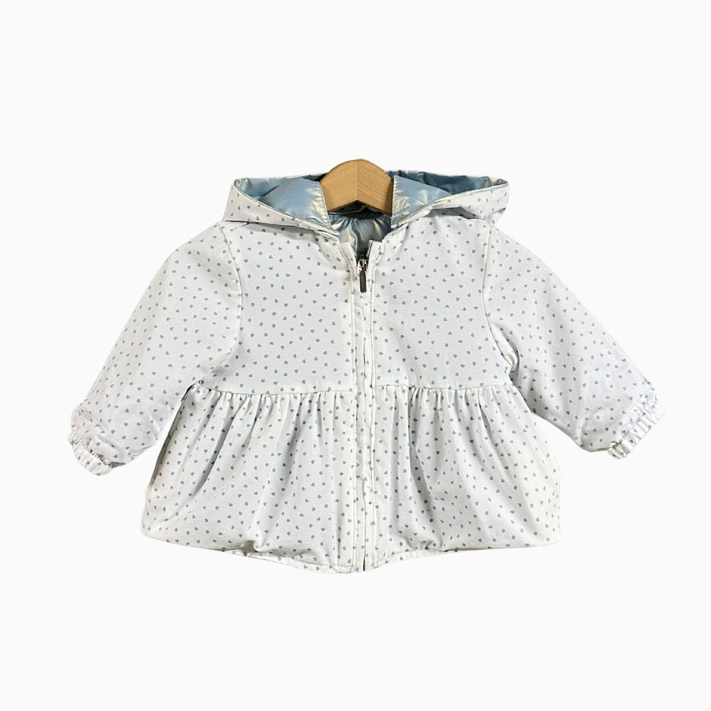 Mayoral giacca reversibile con cappuccio neonata azzurra
