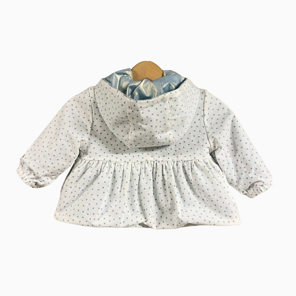 Mayoral giacca reversibile con cappuccio neonata azzurra