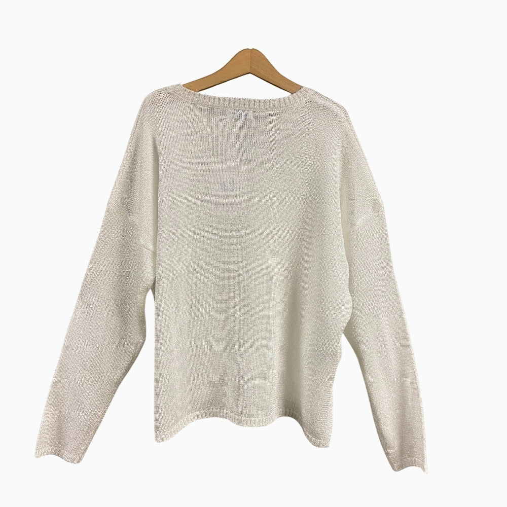 Mayoral maglia bambina bianco ghiaccio luminosa