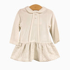 Mayoral neonata abito bianco bottoni perla