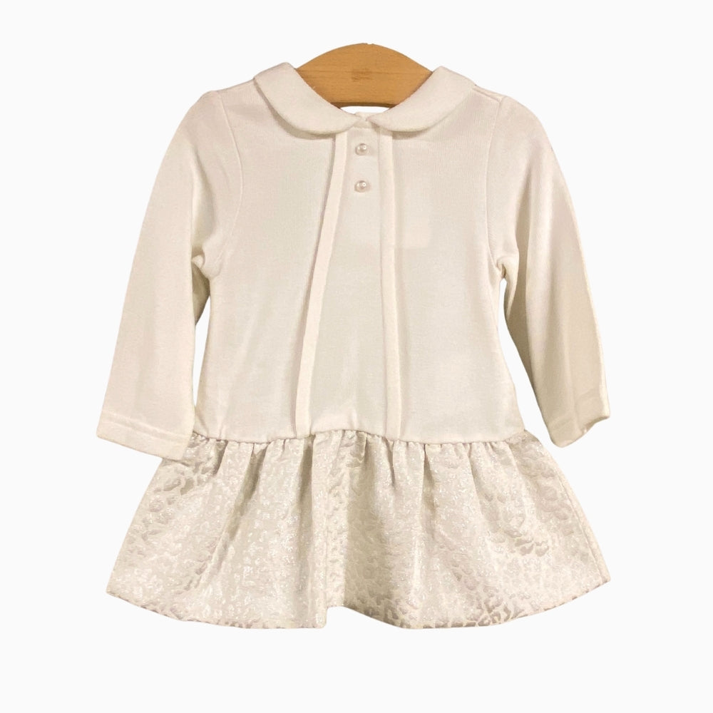 Mayoral neonata abito bianco bottoni perla