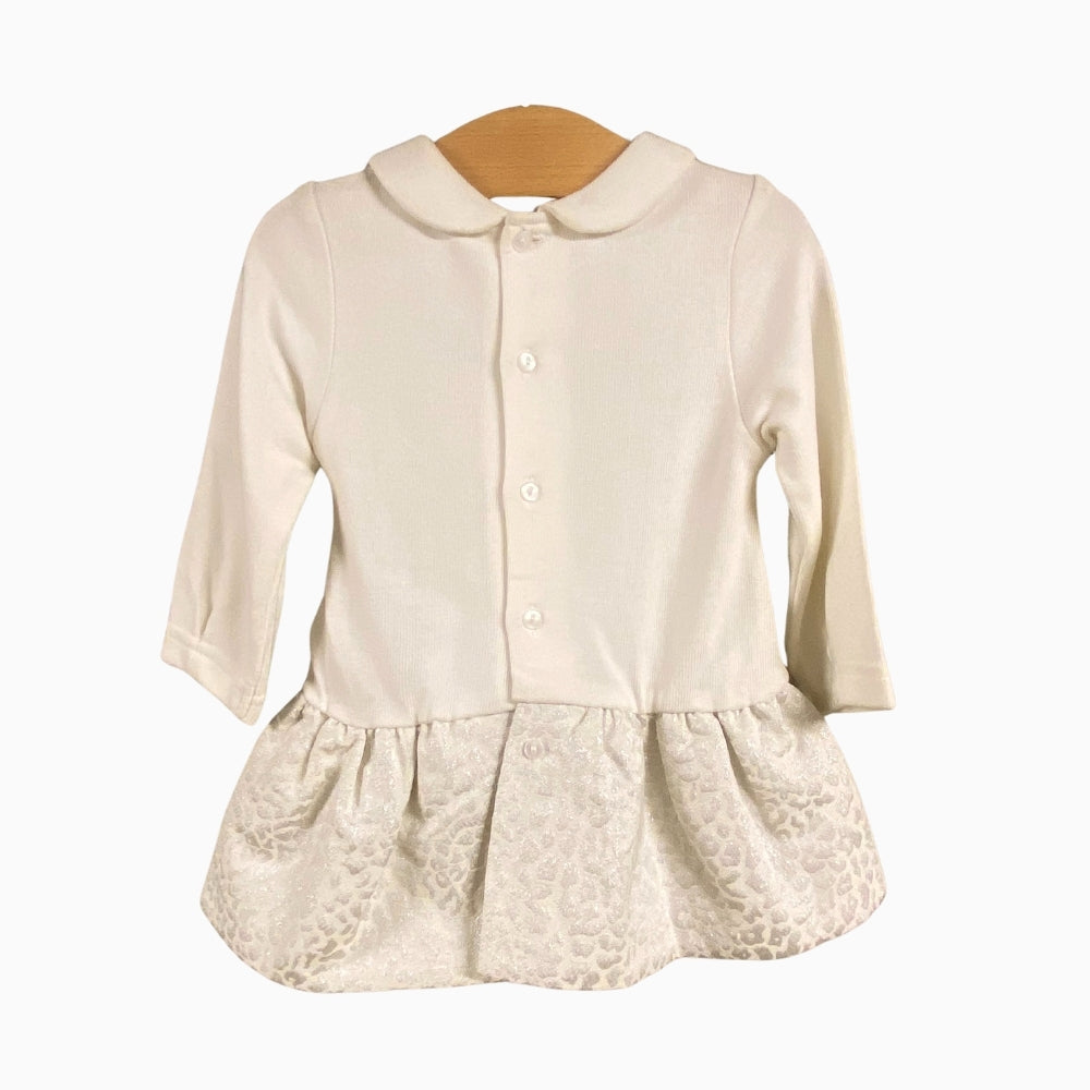 Mayoral neonata abito bianco bottoni perla