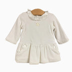 Mayoral neonata abito bianco colletto raso