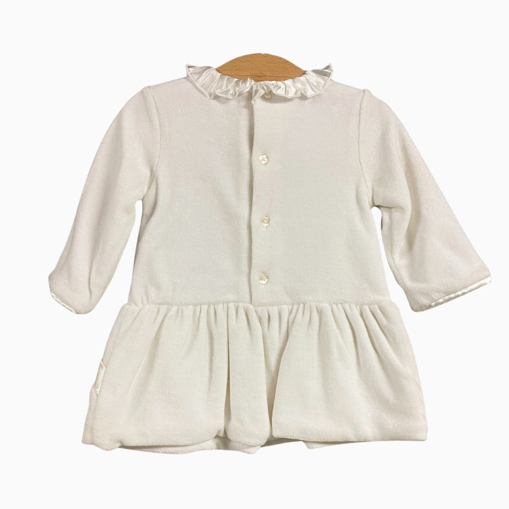 Mayoral neonata abito bianco colletto raso