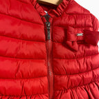 Mayoral piumino smanicato con balze neonata rosso