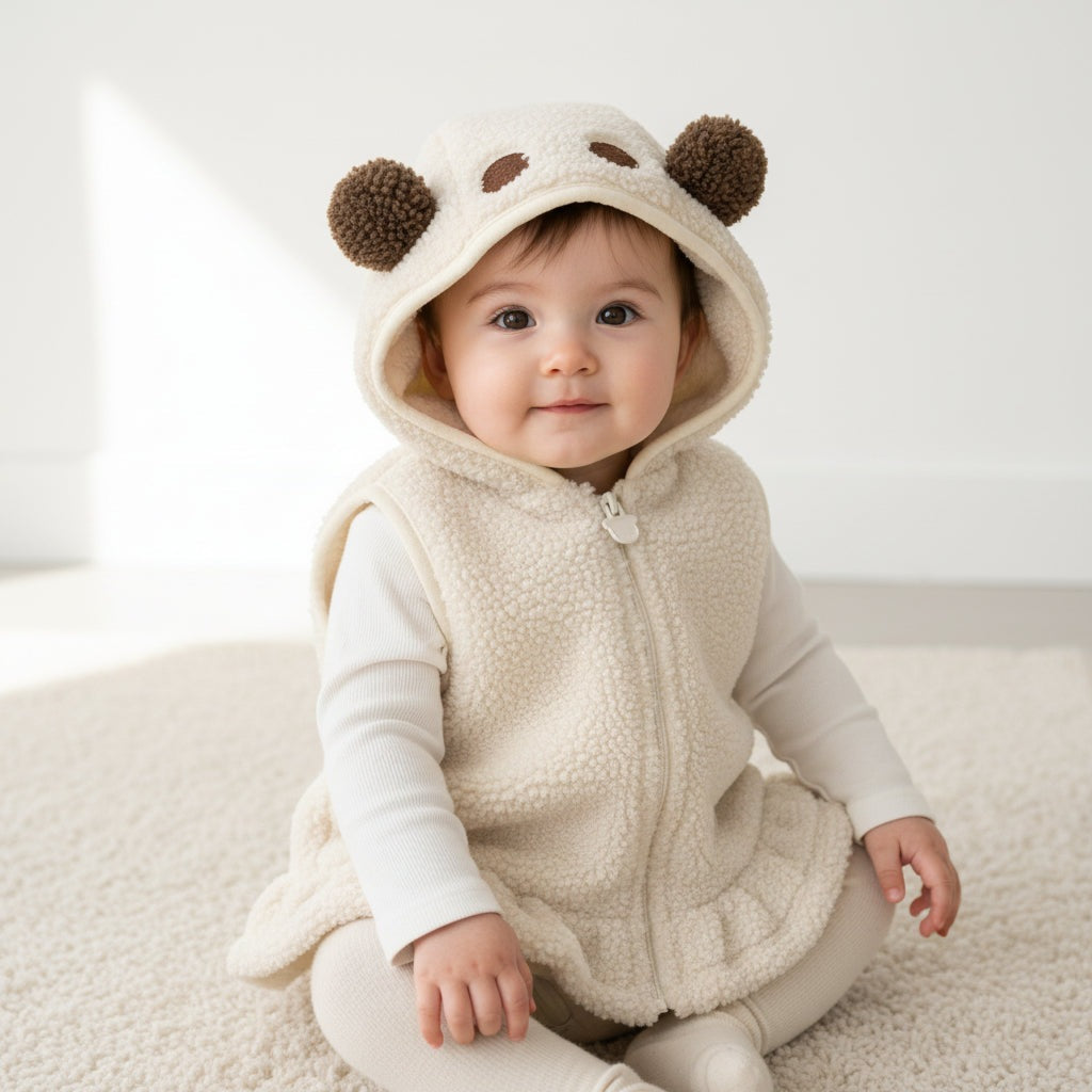 Mayoral smanicato Teddy bambina panna - Abbigliamento bambini firmato | CDifferent Outlet