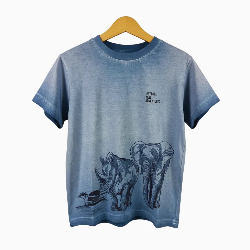 Mayoral t-shirt manica corta bambino azzurra savana - Abbigliamento bambini firmato | CDifferent Outlet