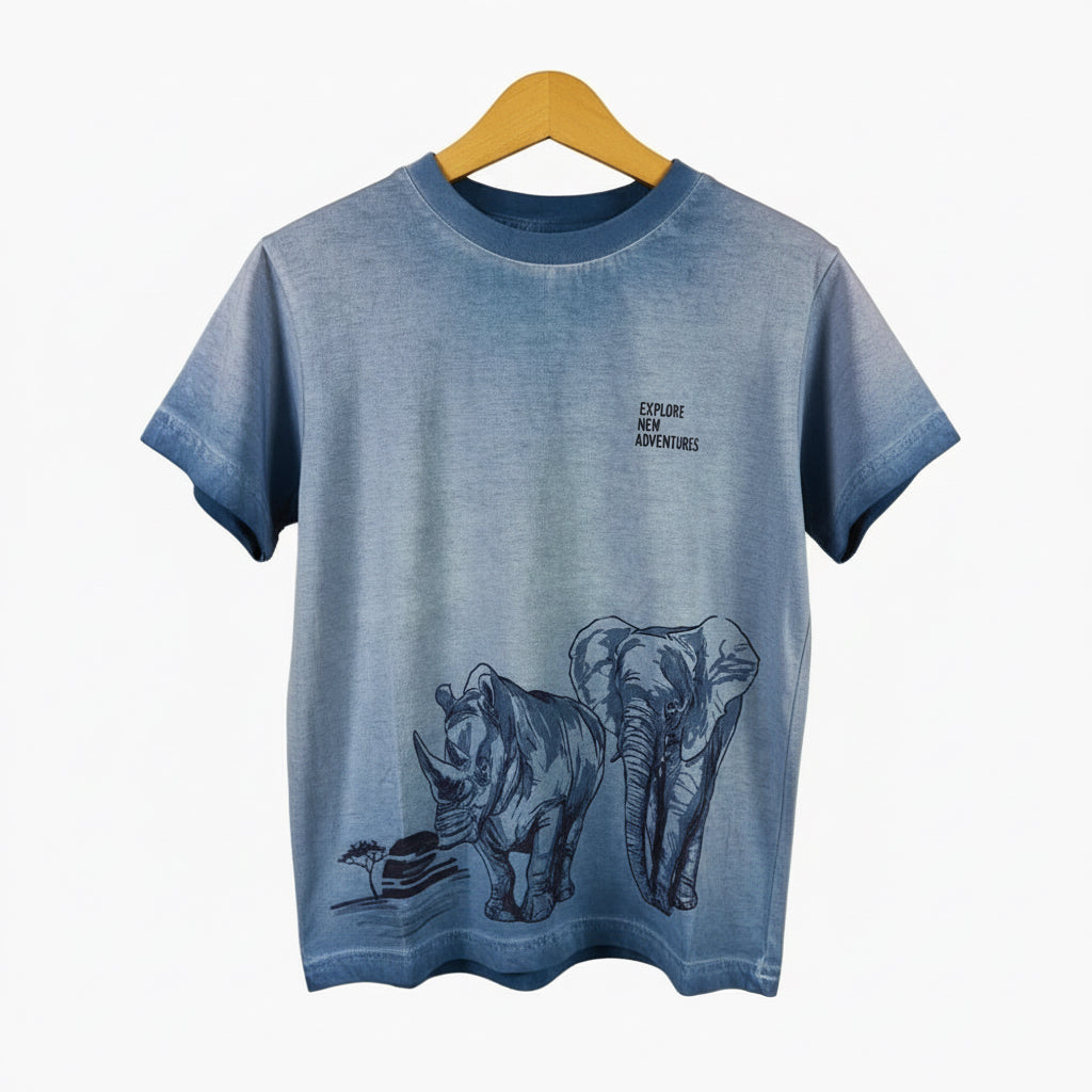 Mayoral t-shirt manica corta bambino azzurra savana