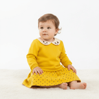 Mayoral vestitino con gonna a pois neonata giallo