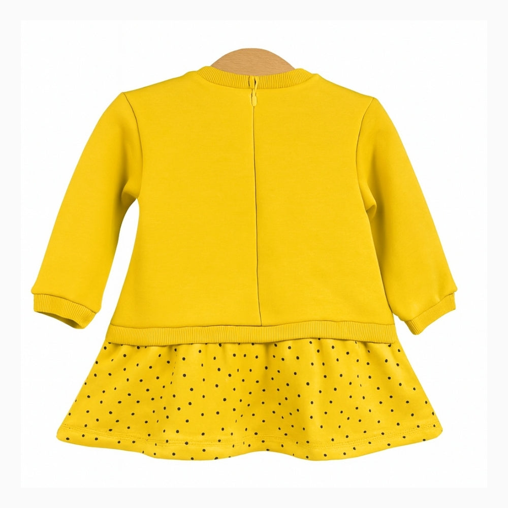 Mayoral vestitino con gonna a pois neonata giallo