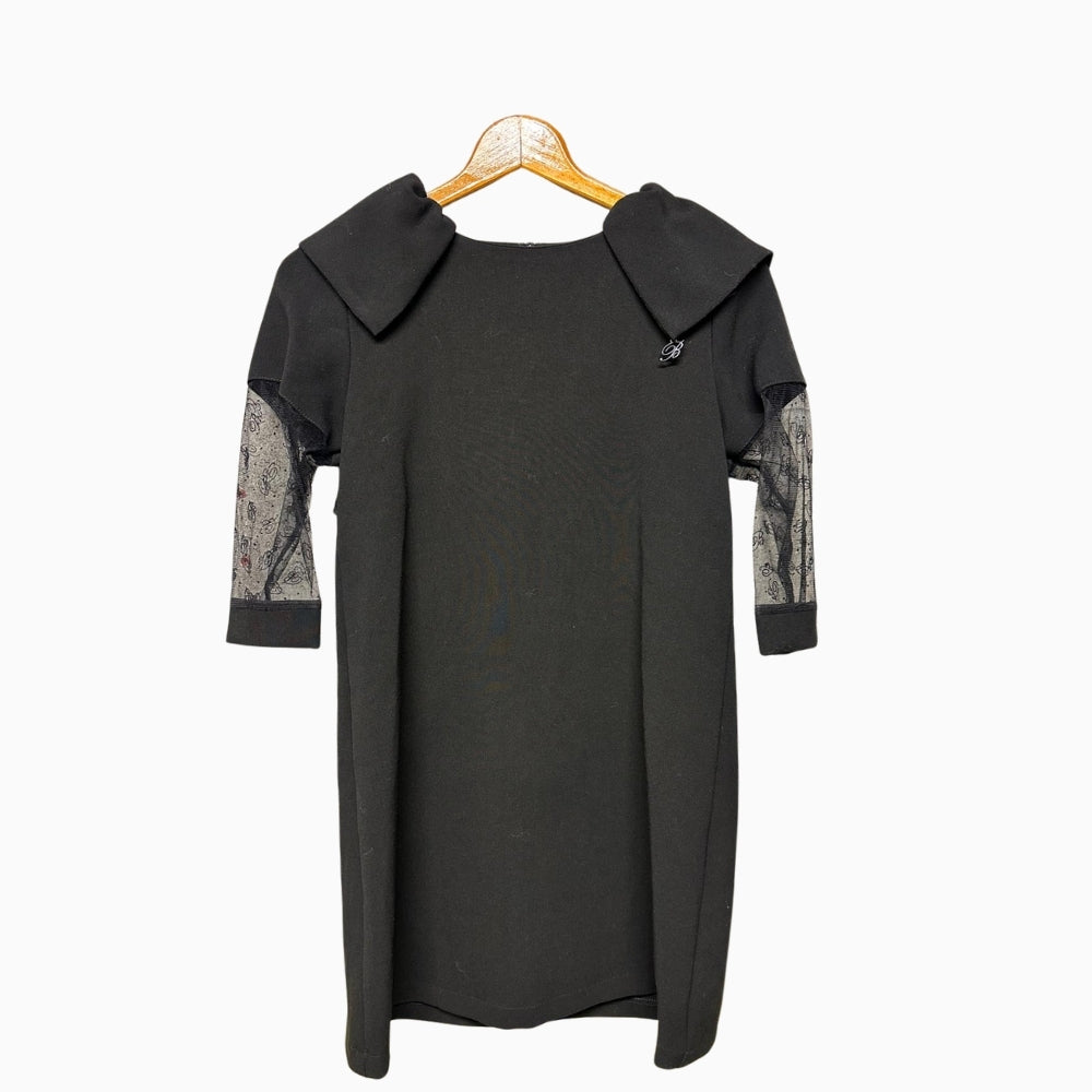 Miss Blumarine Abito con pizzo bambina nero