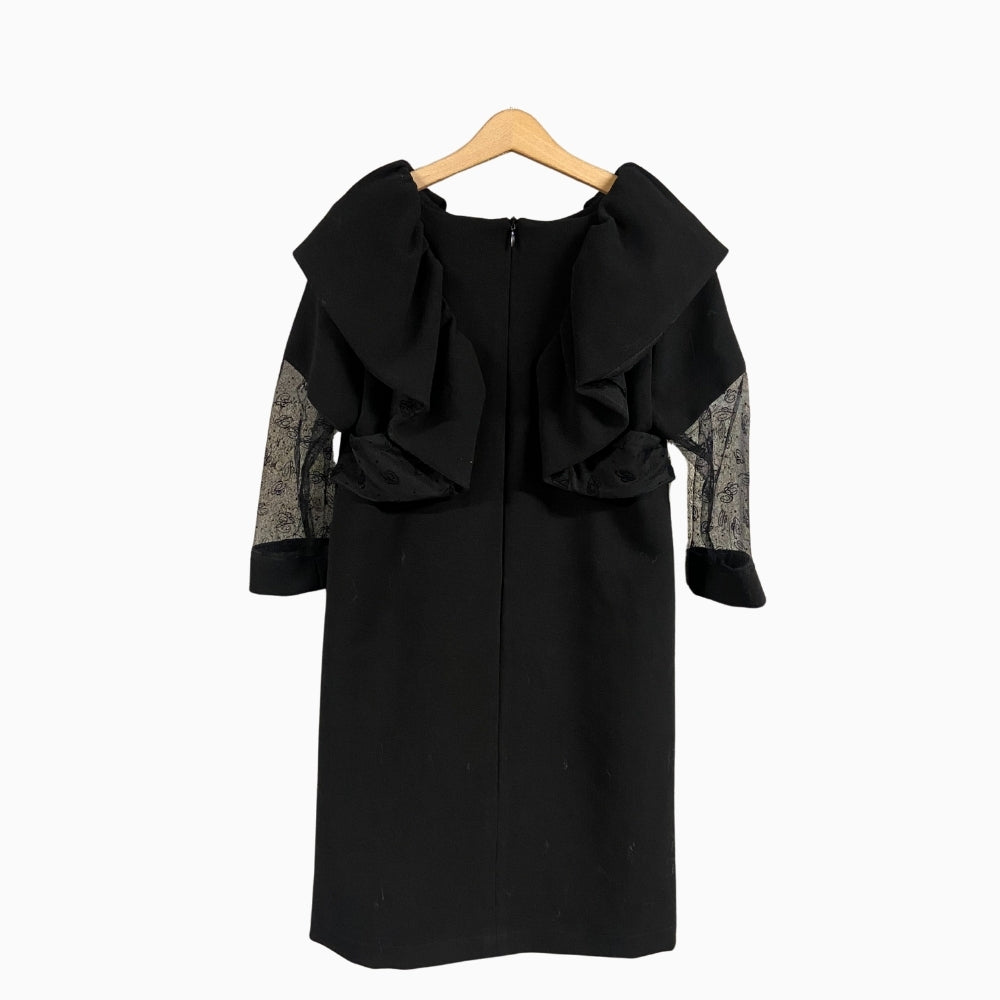 Miss Blumarine Abito con pizzo bambina nero