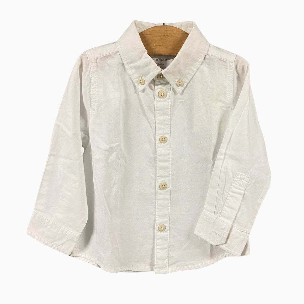 Name It camicia neonato bianca