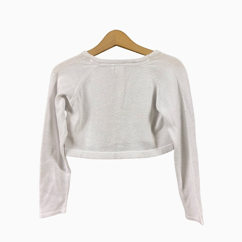 Name It cardigan corto bambina bottoni gioiello bianco