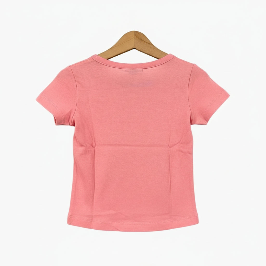 Name It t-shirt manica corta neonata rosa palme
