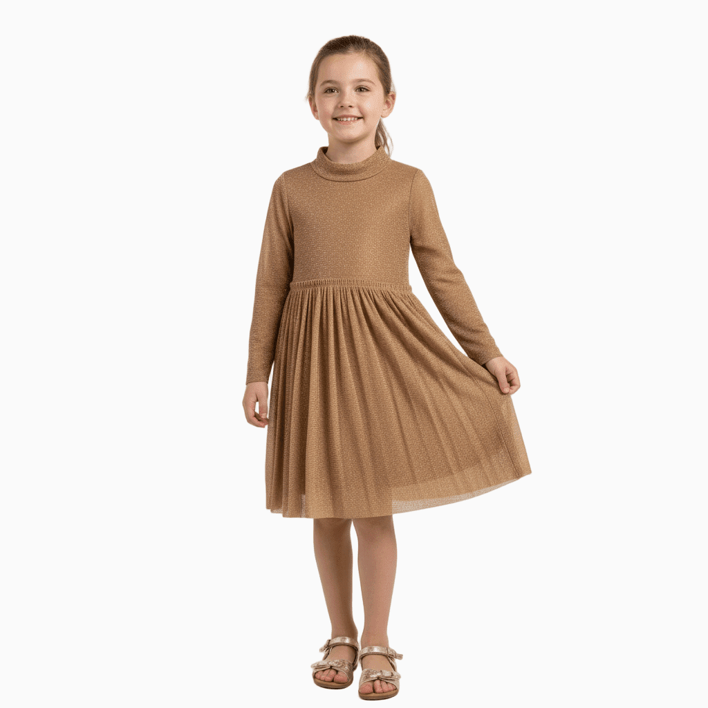 Name It vestito con lurex bambina oro - Abbigliamento bambini firmato | CDifferent Outlet