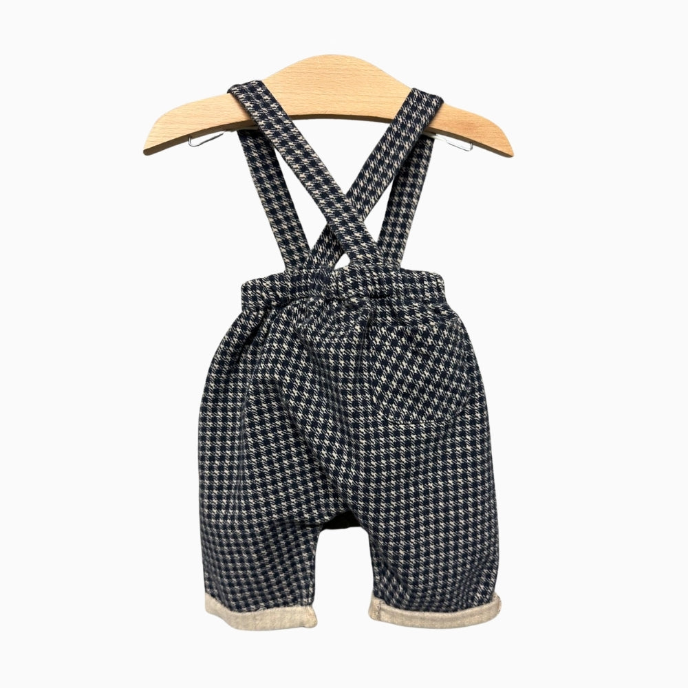 Neoné pantaloni con bretelle neonato tartan
