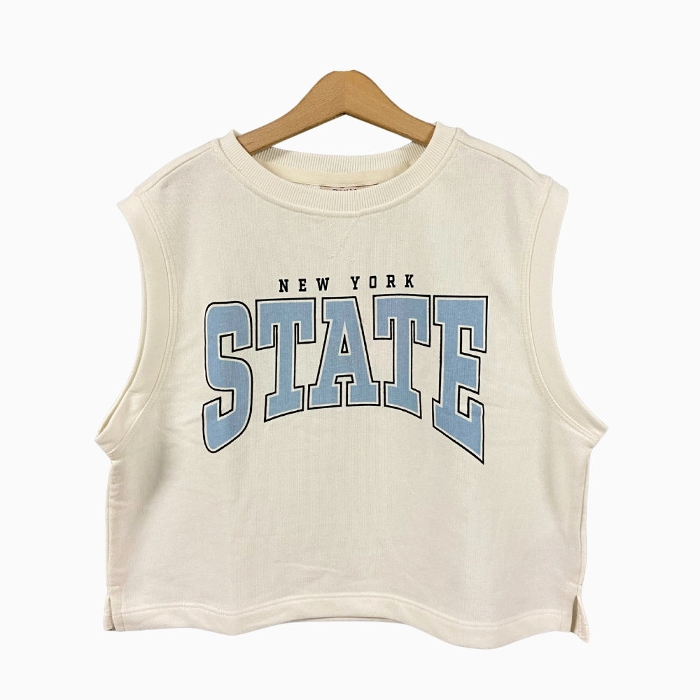 Only felpa smanicata cropped bambina