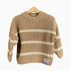 Only maglioncino a righe con girocollo bambina beige - Abbigliamento bambini firmato | CDifferent Outlet