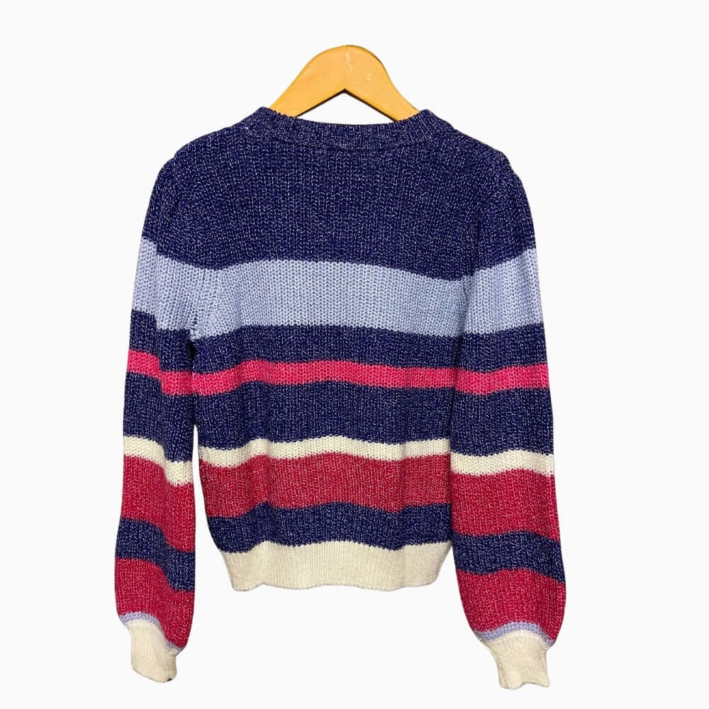 Only maglione a righe giroccolo bambina