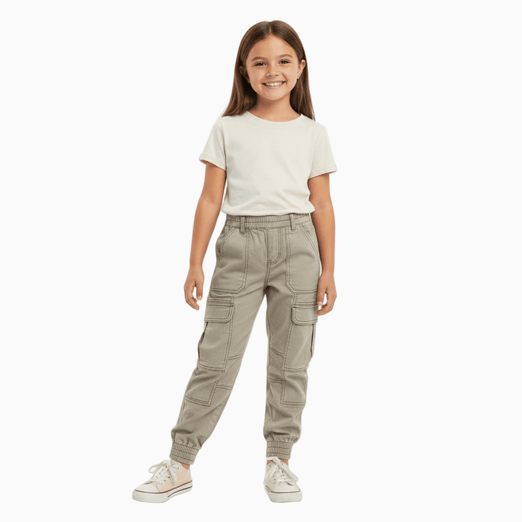 Only pantaloni cargo bambina tortora - Abbigliamento bambini firmato | CDifferent Outlet