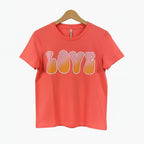 Only t-shirt manica corta love bambina rosso corallo - Abbigliamento bambini firmato | CDifferent Outlet