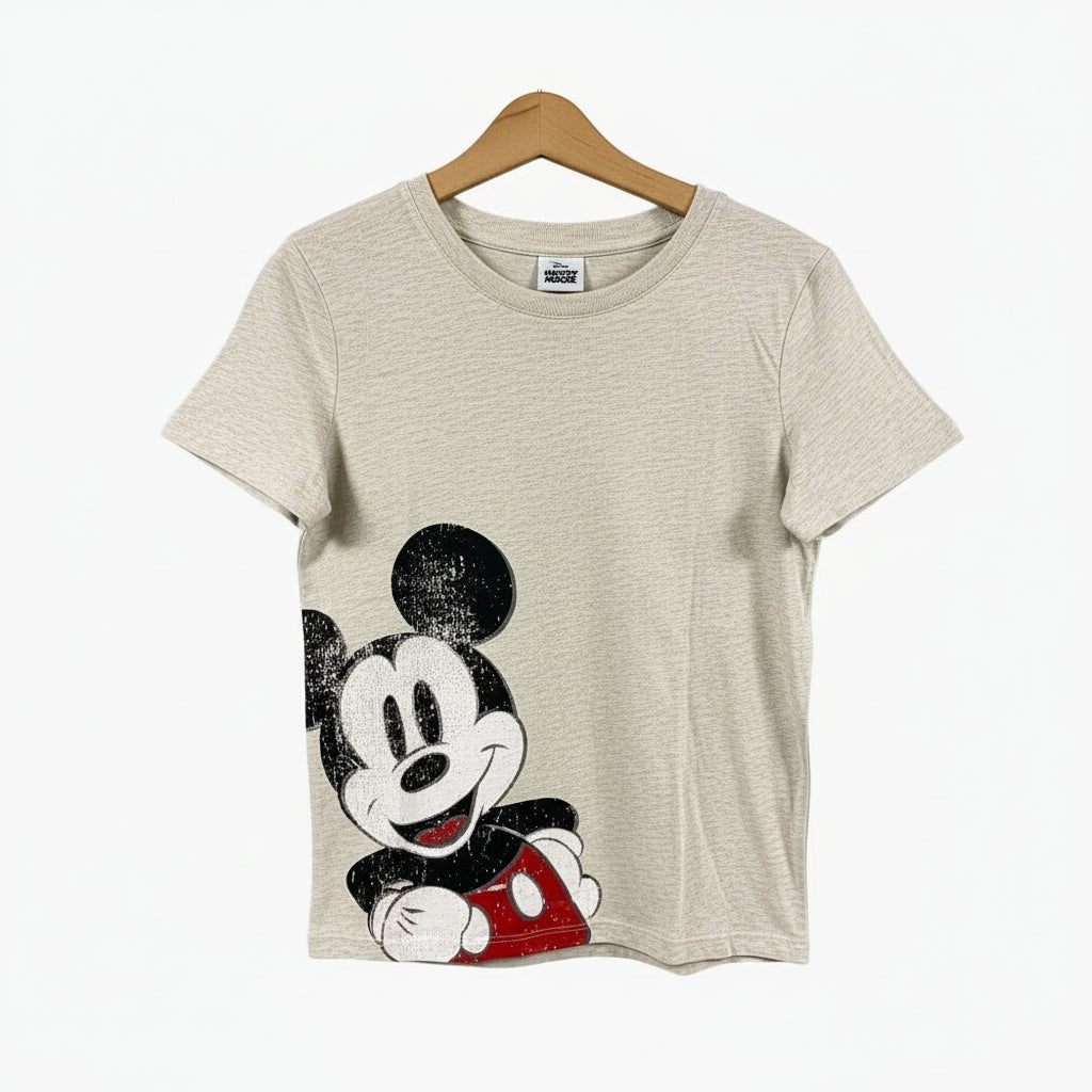 Only t-shirt mezza manica bambina stampa topolino grigia