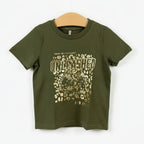Only t-shirt mezza manica bambina verde con stampa
