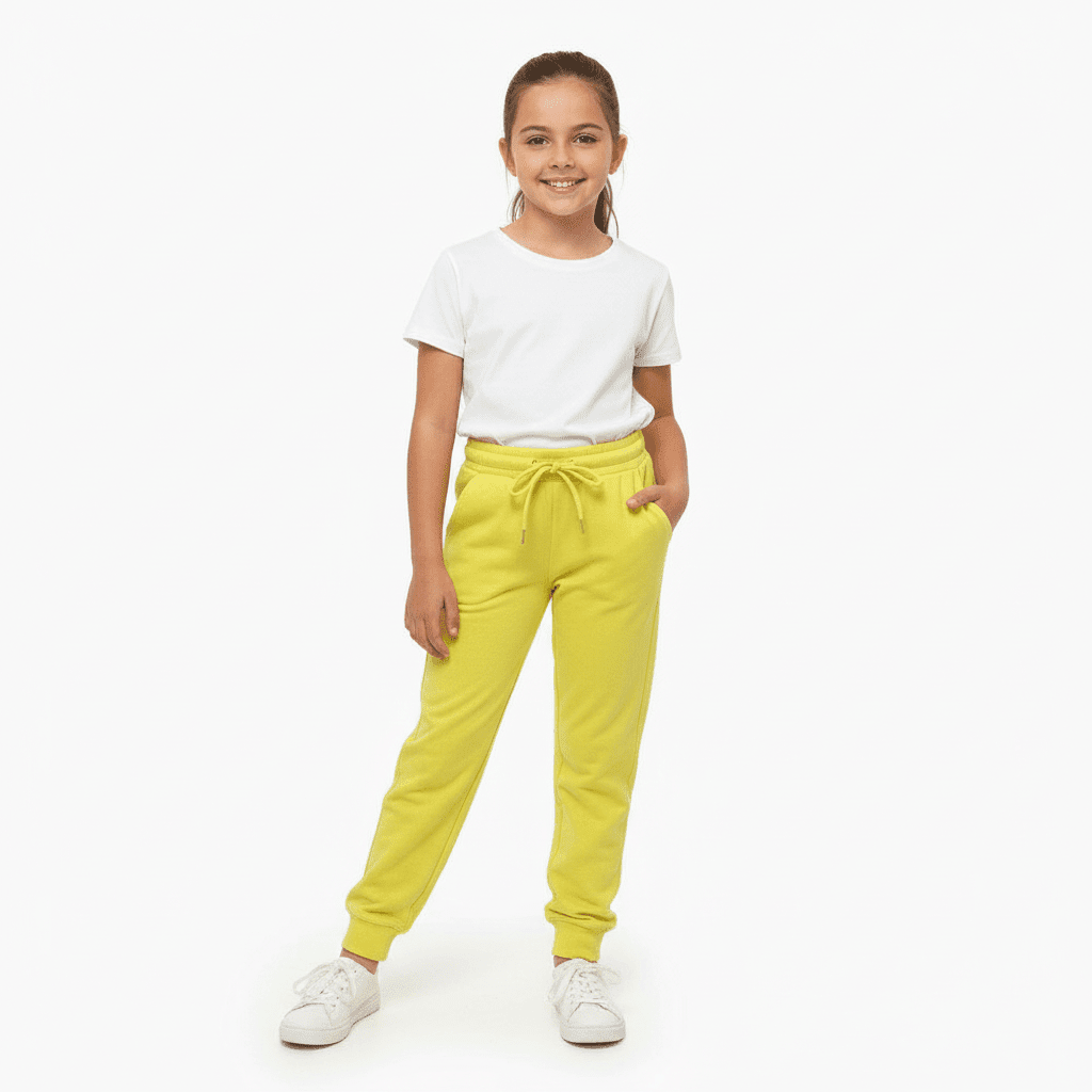 Only pantalone tuta felpata bambina gialla