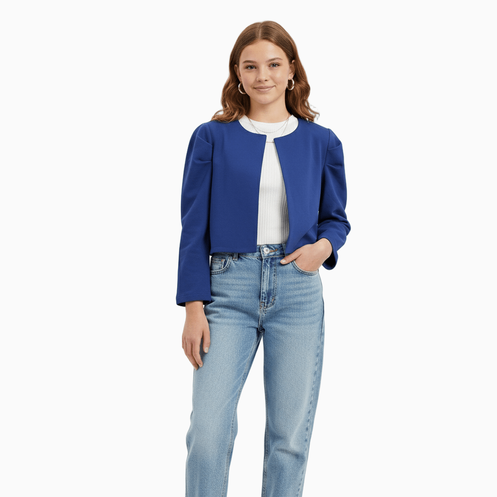 People giacca bolero bambina blu elettrico