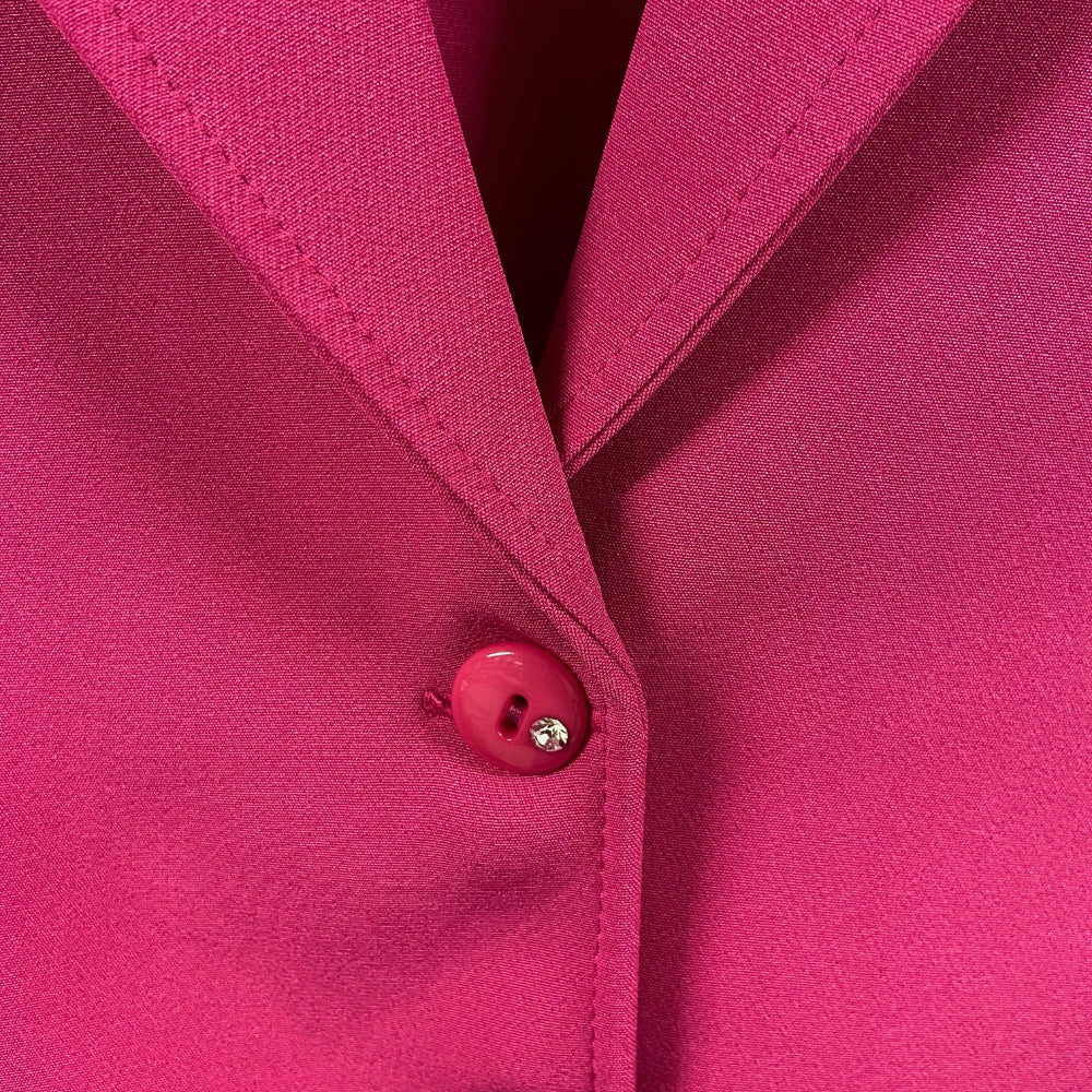 People gilet cropped bambina fucsia