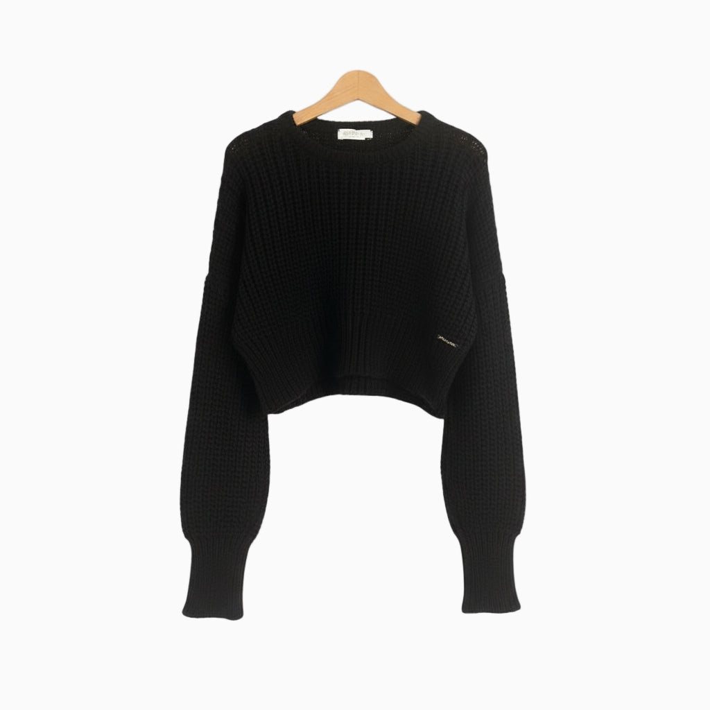 People maglia cropped bambina nera