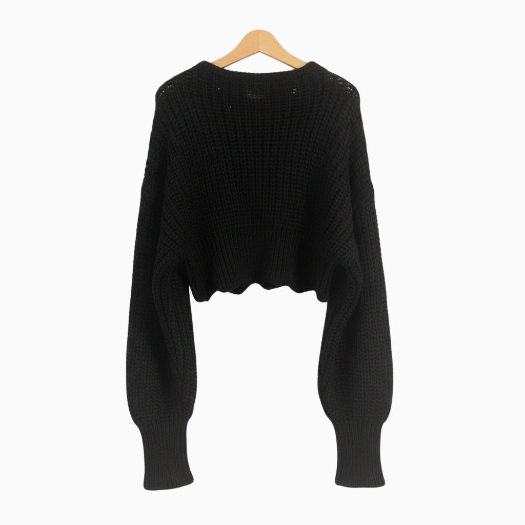 People maglia cropped bambina nera