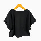 People maglia cropped bambina nera con stampa - Abbigliamento bambini firmato | CDifferent Outlet