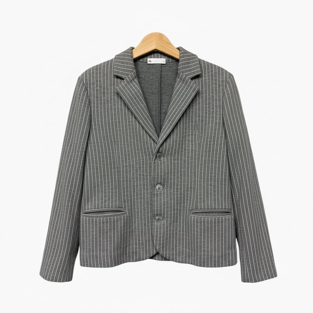 Peuterey giacca gessata bambino grigia